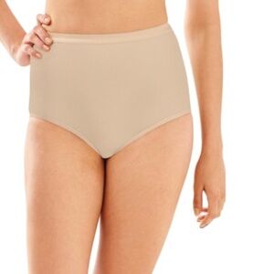 Bali Full-Cut-Fit Stretch Cotton Brief Soft Taupe 8 Women's